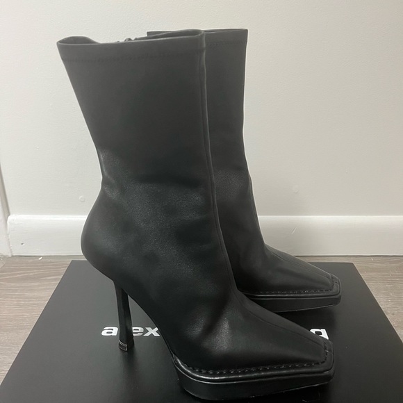 Alexander Wang Bardot Platform Bootie stretch Nappa - Picture 8 of 10